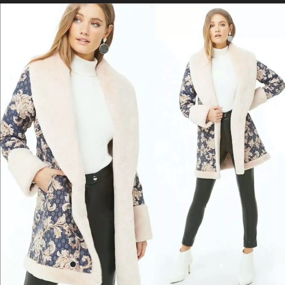 Forever 21 pink fur coat